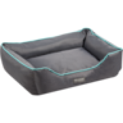 Small Grey Rectangle Oxford Dog Bed