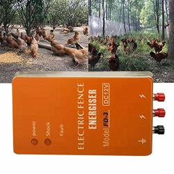 Jiaboyu 3KM Electric Fence Energizer Charger High Voltage Pulse Controller Animal Poultry Farm Electric Fencing FD-3 Dc 12V