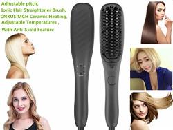 Hn Enhanced Hair Straightener Brush By Adjustable Pitch Ionic Hair  Straightener Brush Cnxus Mch Ceramic Heating Adjustable Temperatures With  Anti-scald Feature Black | Reviews Online | PriceCheck