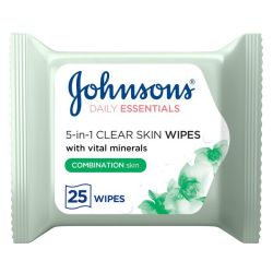 Johnsons Johnson S Cleansing Face Wipes Daily Essentials Pack Of 25 Wipes