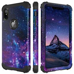 Bentoben Compatible With Phone Case Iphone XS Max Full Body Heavy Duty Shockproof Drop Protection 3 In 1 Hybrid Hard PC Soft Silicone Anti-slip