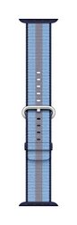 Apple 42MM Woven Nylon Smartwatch Replacement Band For Watch Series 1 Watch Series 2 Watch Series 3 - Midnight Blue Stripe