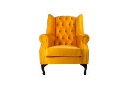Wingback Chair - Yellow