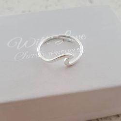 Kea 925 Sterling Silver Wave Ring - Size 6