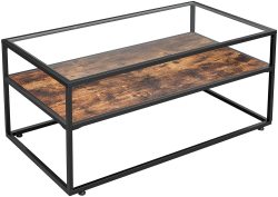 Lifespace Industrial High Quality Modern Wood & Metal Coffee Table