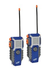 Nerf Walkie Talkie For Kids Fun At The Touch Of A Button Set Of 2 1000 Feet Range By Sakar Rugged Pair Battery Powered Gray Blue & Orange