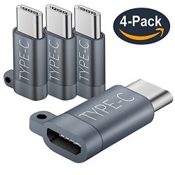 USB Type C Adapter 4 Pack USB 3.1 Type-c To Micro USB Adapter Convert Connector With Keychain Data Syncing And Charging For New Macbook
