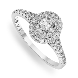 18CT White Gold & Diamond Magnificence Ring