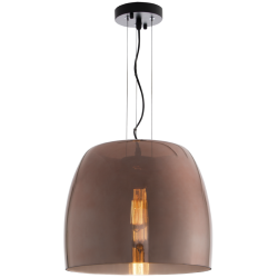 Bright Star Lighting - Metal Pendant With Rose Gold Colour Glass