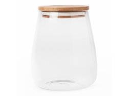 Belly Glass Canister With Bamboo Lid 900ML