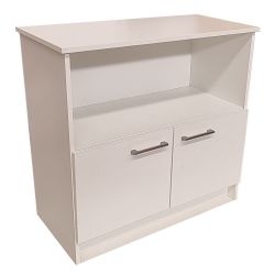 Oxford 2 Shelf 2 Door Book filing Cabinet 60CM - White