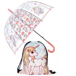 Unicorn Umbrella & Bags Set - Pastel