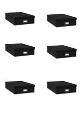 Pioneer Jumbo Scrapbook Storage Box Black 14.75 Inch X 13 Inch X 3.75 Inch