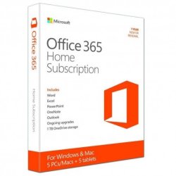 Microsoft Ms Office 365 Home - Medialess - 1YR