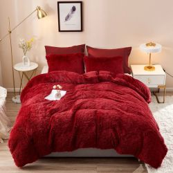 Fluffy Comforter Maroon 5 Piece Set