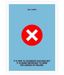 Lab No 4 Celebrate Success Bill Gates Quotes Poster In A3 16.5" X 11.7"