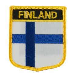 Europe Flag Embroidered Patch Shield - Finland Osfm