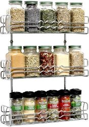 Decobros 3 Tier Wall Mounted Spice Rack Chrome