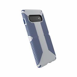 Speck Products Compatible Phone Case For Samsung Galaxy S10+ Presidio Grip Case Microchip Grey ballpoint Blue