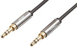 Amazonbasics 3.5MM Male To Male Stereo Audio Aux Cable 4 Feet 1.2 Meters 2-PACK