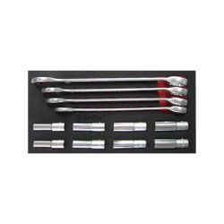 : 12PC 1 2" Dr. Deep Socket & Combination Wrench Set - T45521