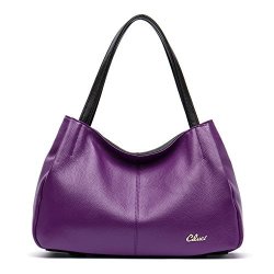 Cluci Leather Handbags Designer Tote Purse Satchel Shoulder Bag For Women