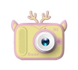 Deer Kids Image And Video Camera With Lanyard 5 Built In Games-yellow