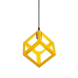 Ting-w Set Of Moden Colorful Metal Triangle Pendant Light Chandelier Ceiling Lamp Dining Light Yellow