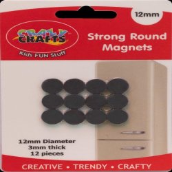 Strong Round Magnets - 12MM - 12 Pcs