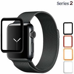 Josi Minea Iwatch 2 42MM 3D Tempered Glass Screen Protector - Full Coverage Anti-scratch Ballistic Lcd Cover Guard HD Shield Compatible With