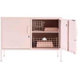 Steel Swing Door Tv Stand Lowdown Storage Cabinet - Peach Pink