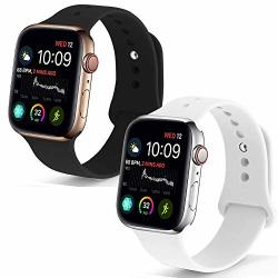 Nukelolo Sport Band Compatible With Apple Watch 38MM 40MM Soft Silicone Replacement Strap Compatible For Apple Watch Series 4 3 2 1 S m Size In 2 Pack B Color