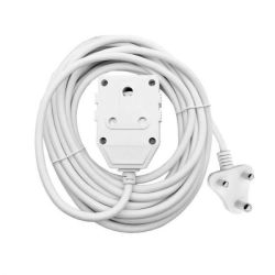 - Extension Cord Dbl White 10A 5M - 2 Pack
