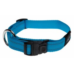 Rogz Classic Reflective Dog Collars - L Turquoise