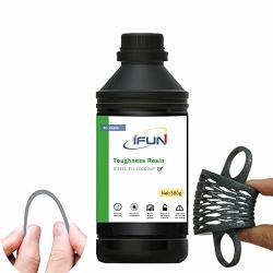 Ifun 3D Resin Toughness Highly Impact Resistant Resin For Lcd Dlp Printer Compatible With Anycubic 405NM Rapid Uv 3D Printing Resin Liquid Photopolymer Gray 500ML