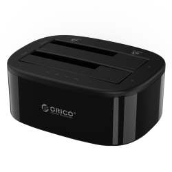 Orico 2 Bay 2.5" 3.5" USB3.0 Hdd|ssd Standalone Clone Dock - Black