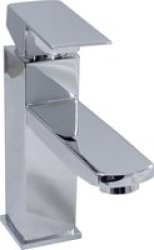 Sanitaryware Square Single Lever Brass Bathroom Basin Mixer Silver