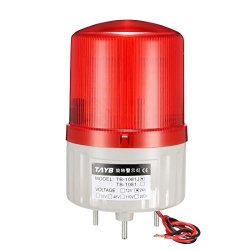 Uxcell LED Warning Light Bulb Bright Industrial Signal Alarm Lamp Buzzer Sound 90DB DC24V Red TB-1081J