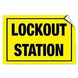 Lockout Station Hazard Hazard Labels Vinyl Label Decal Sticker 10 Inches X 14 Inches