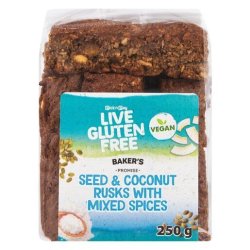 Seed & Coconut Rusks With Mixed Spices 250G