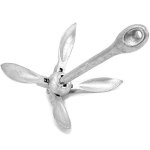 MarineNow Galvanized Folding Grapnel Boat Anchor Choose by Weight 
