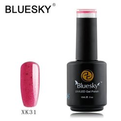XK31 Bluesky Salon Nail Polish Uv Gel Glaze Baby Pink Gold Glitter