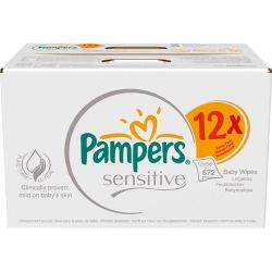 Pampers Sensitive Baby Wipes - 12 Pack