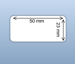 Blank White Semi-gloss 50MM X 23MM Labels 250 40 Mm