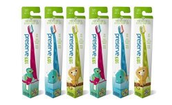 Preserve Personal Care Preserve Jr. 6 Pack Toothbrushes Assorted Colors