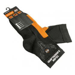 Cycling Socks Black & Orange - Rsa Size 6-8
