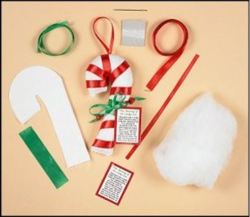 Candy Cane Ornament With Story Card - Craft Kit