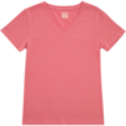 Pink V-neck T-Shirt S - XXL