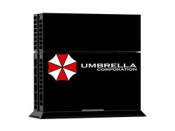 Resident Evil Umbrella Corporation Logo Creative Decal Skin Stickers For Sony Playstation 4 PS4 Console + 2 Pcs Stickers For PS4 Controller