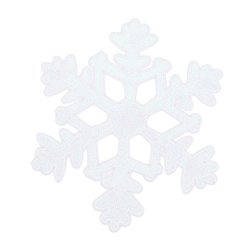 100PCS Plastic Button Snowflake Scrapbooking Pendant Christmas Decor